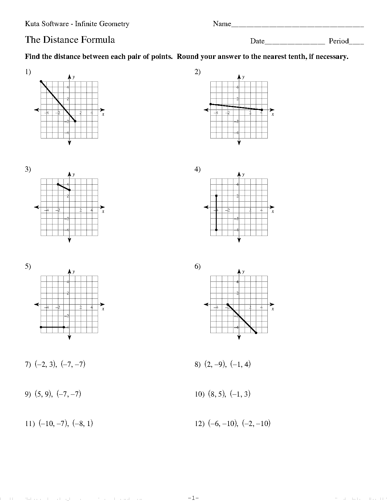 length of line segment worksheet answers