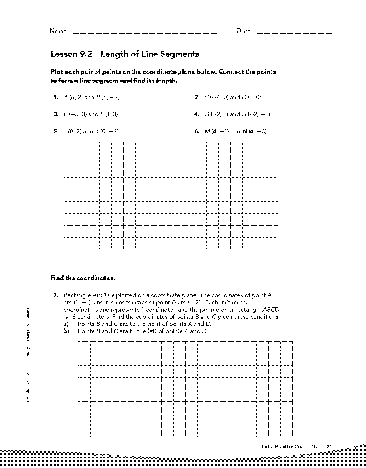 length of line segment worksheet answers